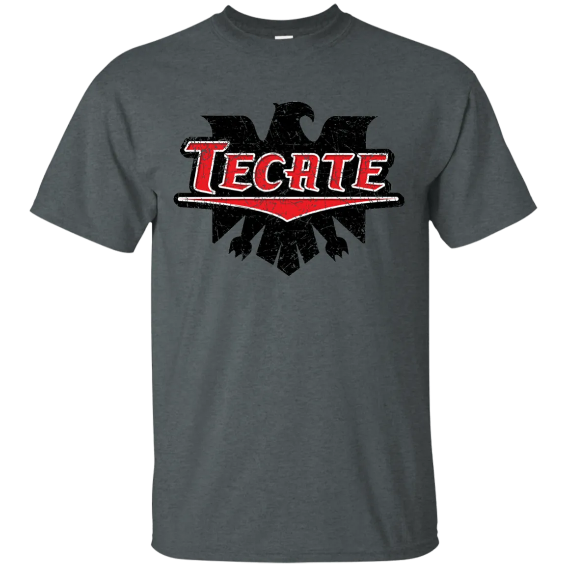 Tecate Beer T-Shirt Custom Designed Color Worn Label Pattern