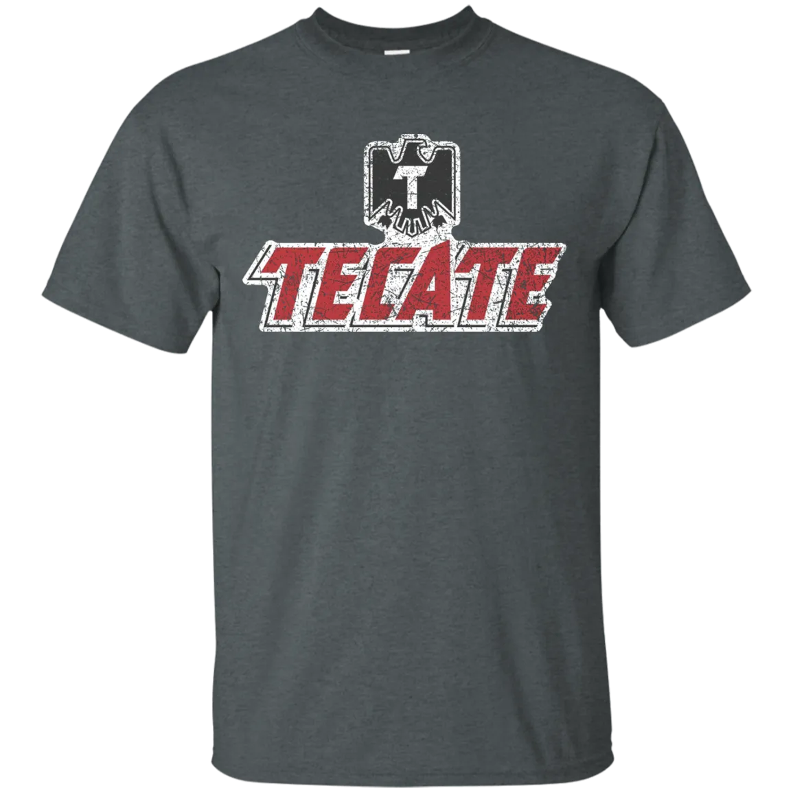 Tecate Beer T-Shirt Custom Designed Color Worn Label Pattern