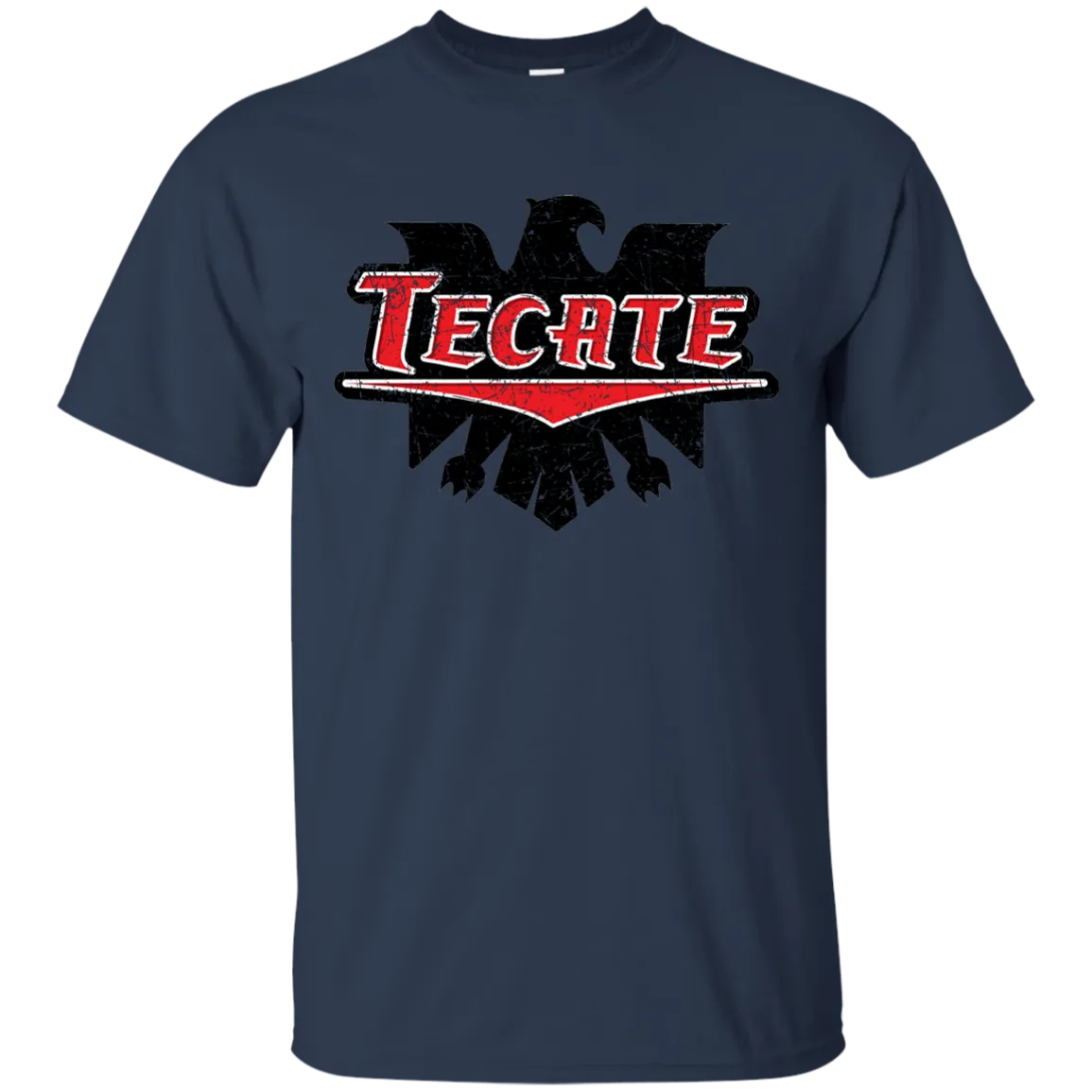 Tecate Beer T-Shirt Custom Designed Color Worn Label Pattern