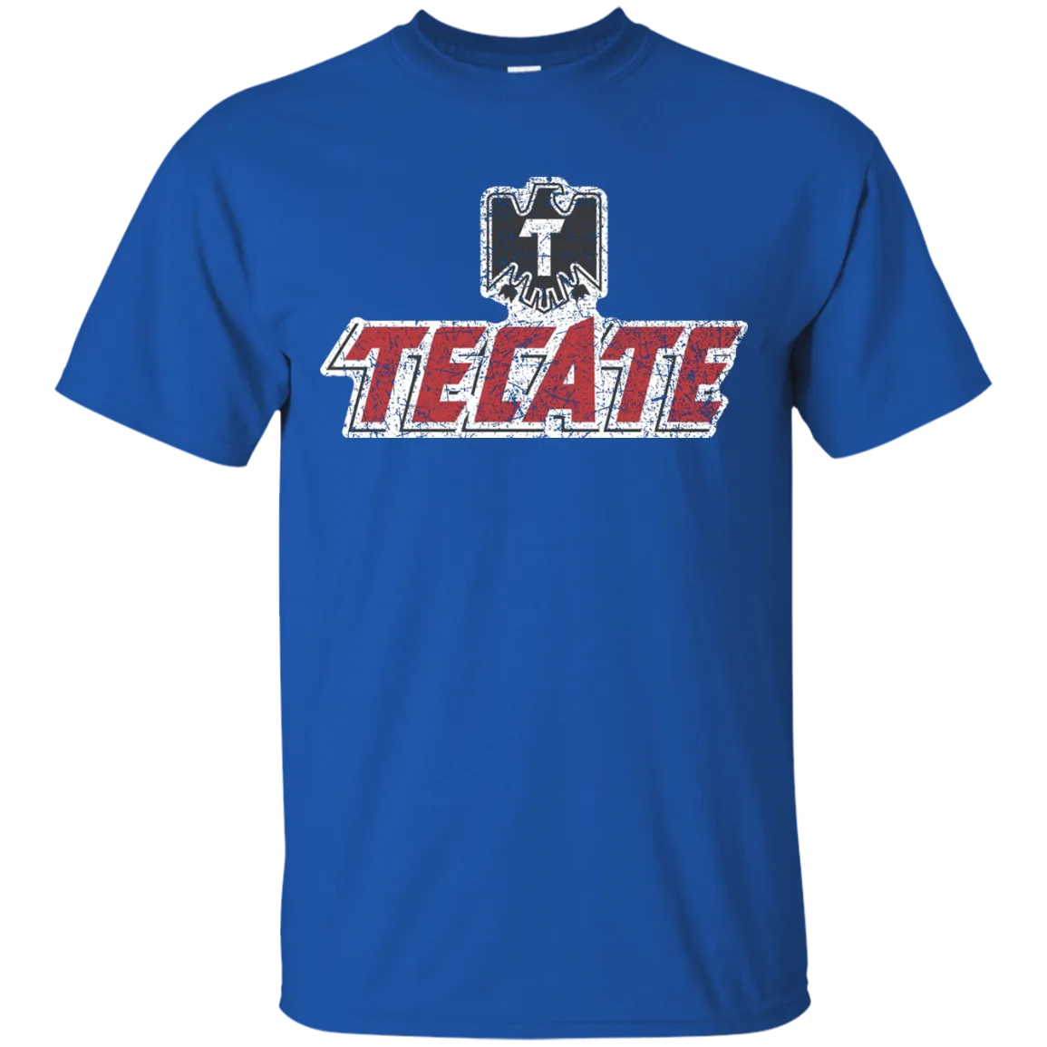 Tecate Beer T-Shirt Custom Designed Color Worn Label Pattern