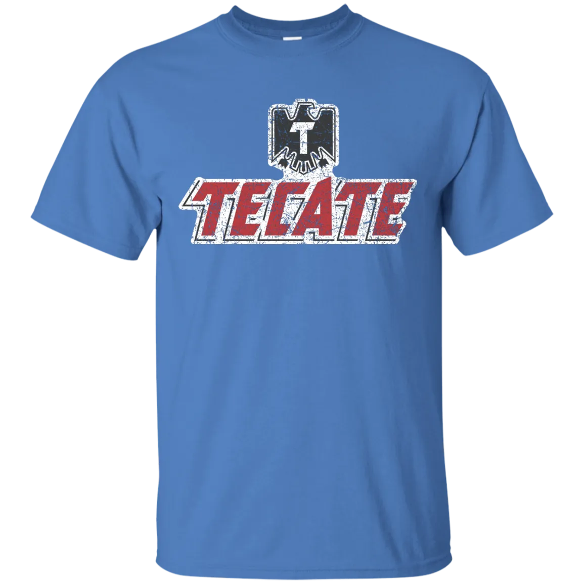 Tecate Beer T-Shirt Custom Designed Color Worn Label Pattern