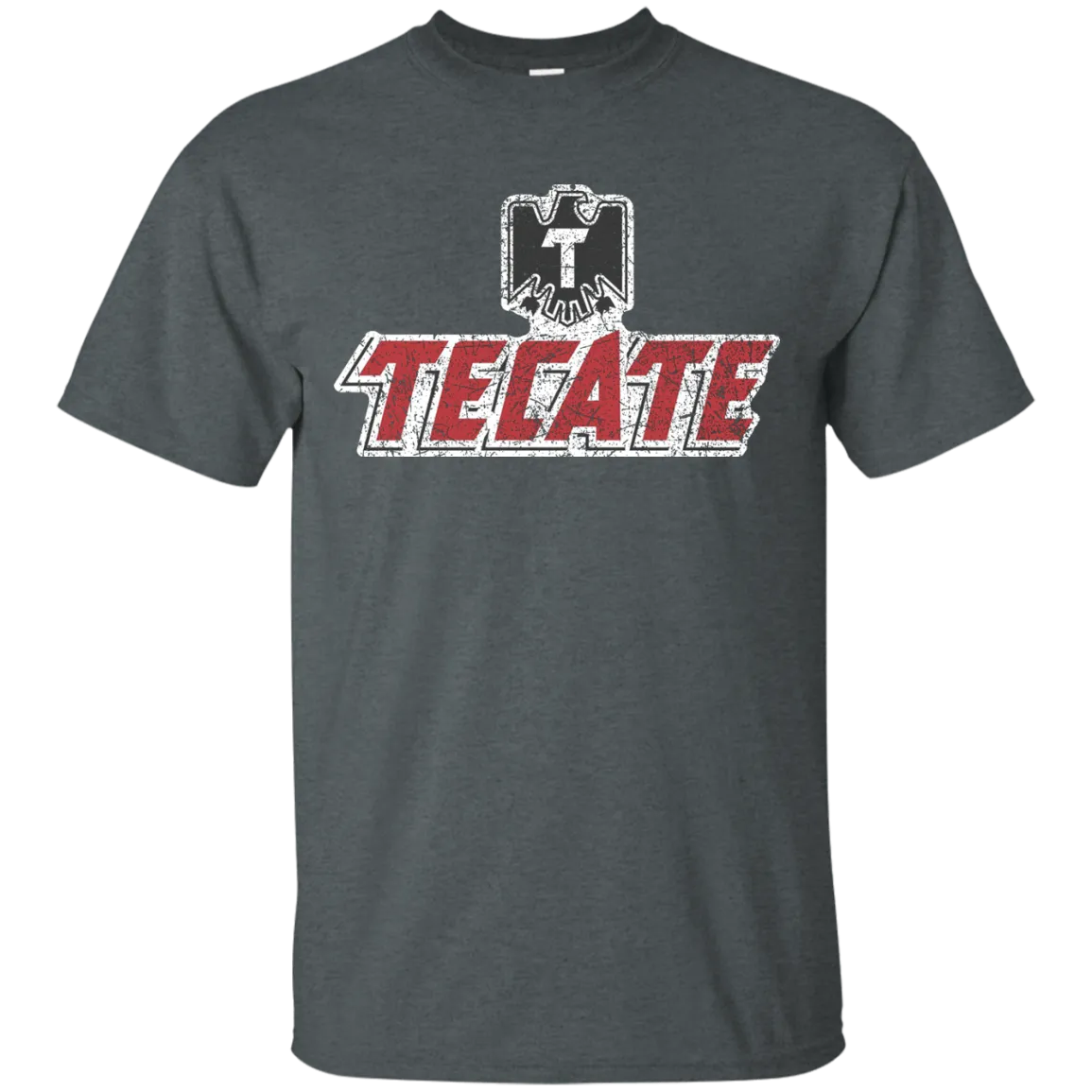 Tecate Beer T-Shirt Custom Designed Color Worn Label Pattern
