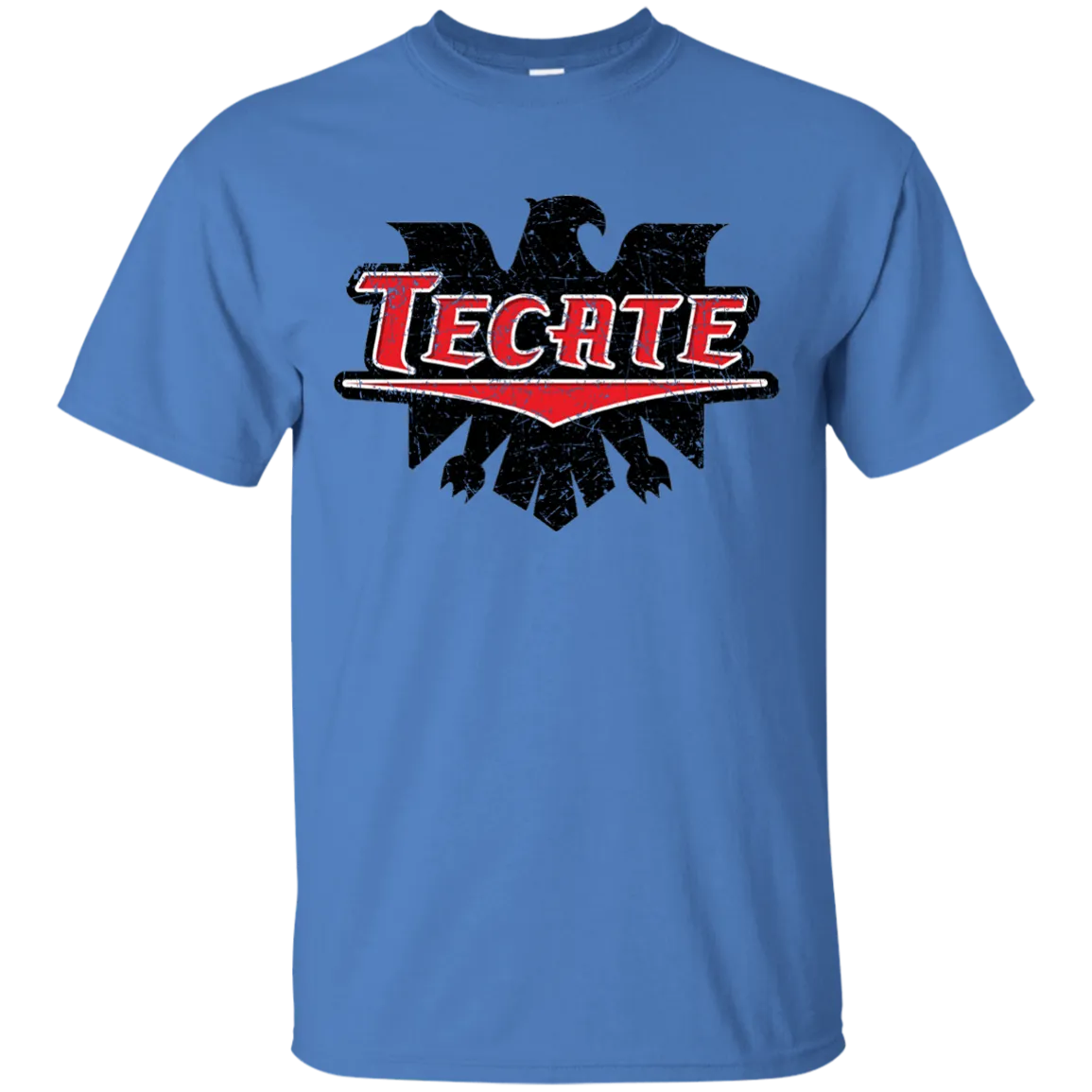 Tecate Beer T-Shirt Custom Designed Color Worn Label Pattern