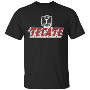 Tecate Beer T-Shirt Custom Designed Color Worn Label Pattern
