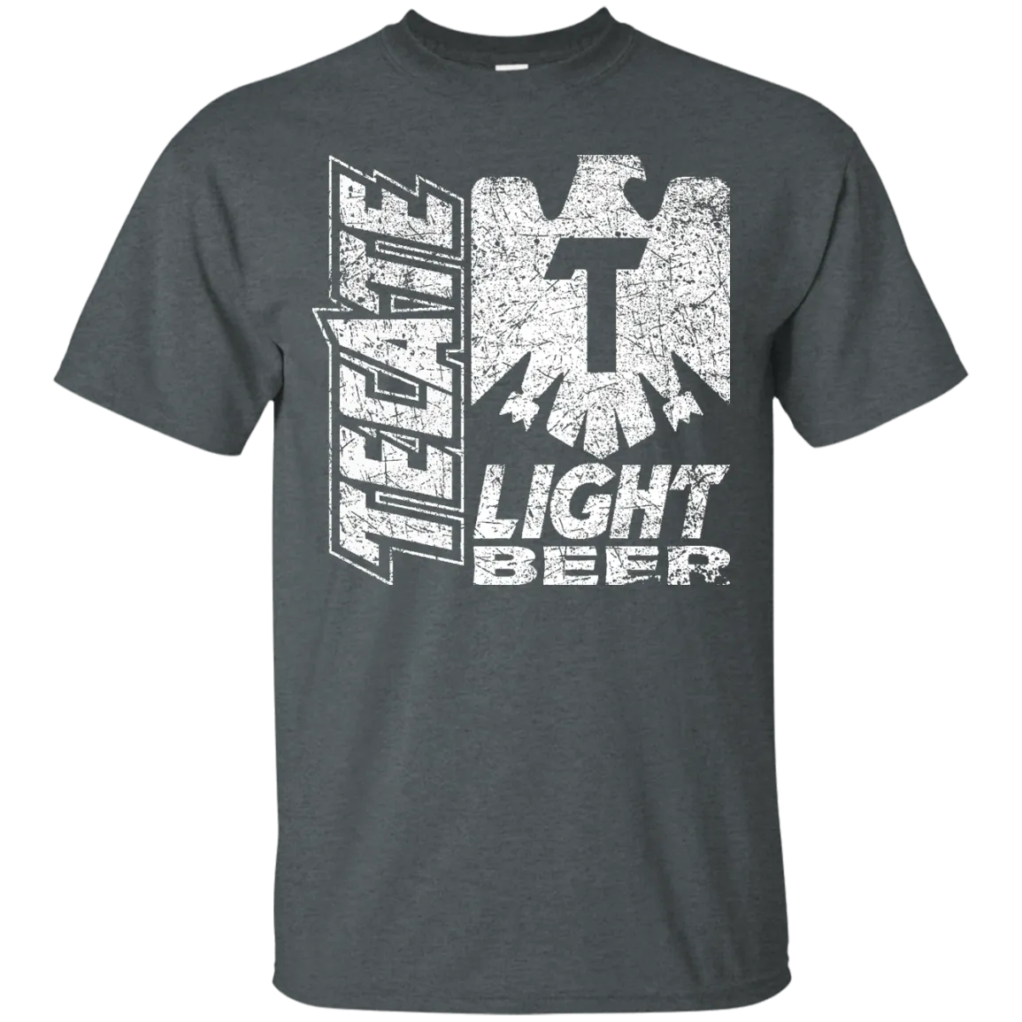 Tecate Beer T-Shirt Custom Designed White Worn Label Pattern