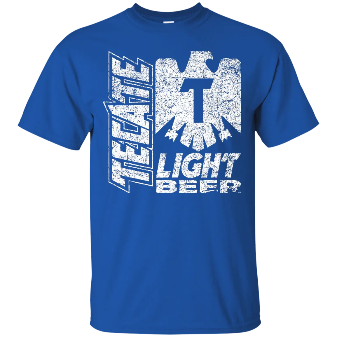 Tecate Beer T-Shirt Custom Designed White Worn Label Pattern