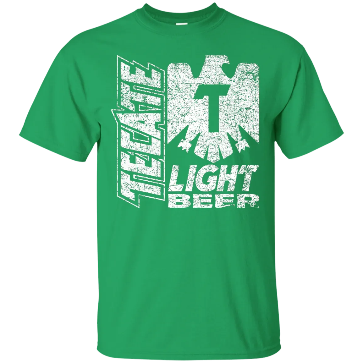 Tecate Beer T-Shirt Custom Designed White Worn Label Pattern