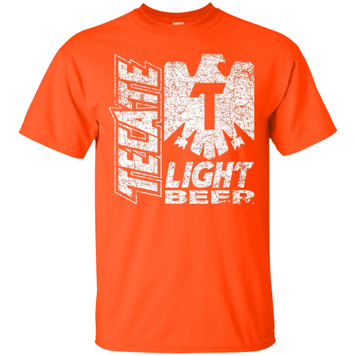 Tecate Beer T-Shirt Custom Designed White Worn Label Pattern
