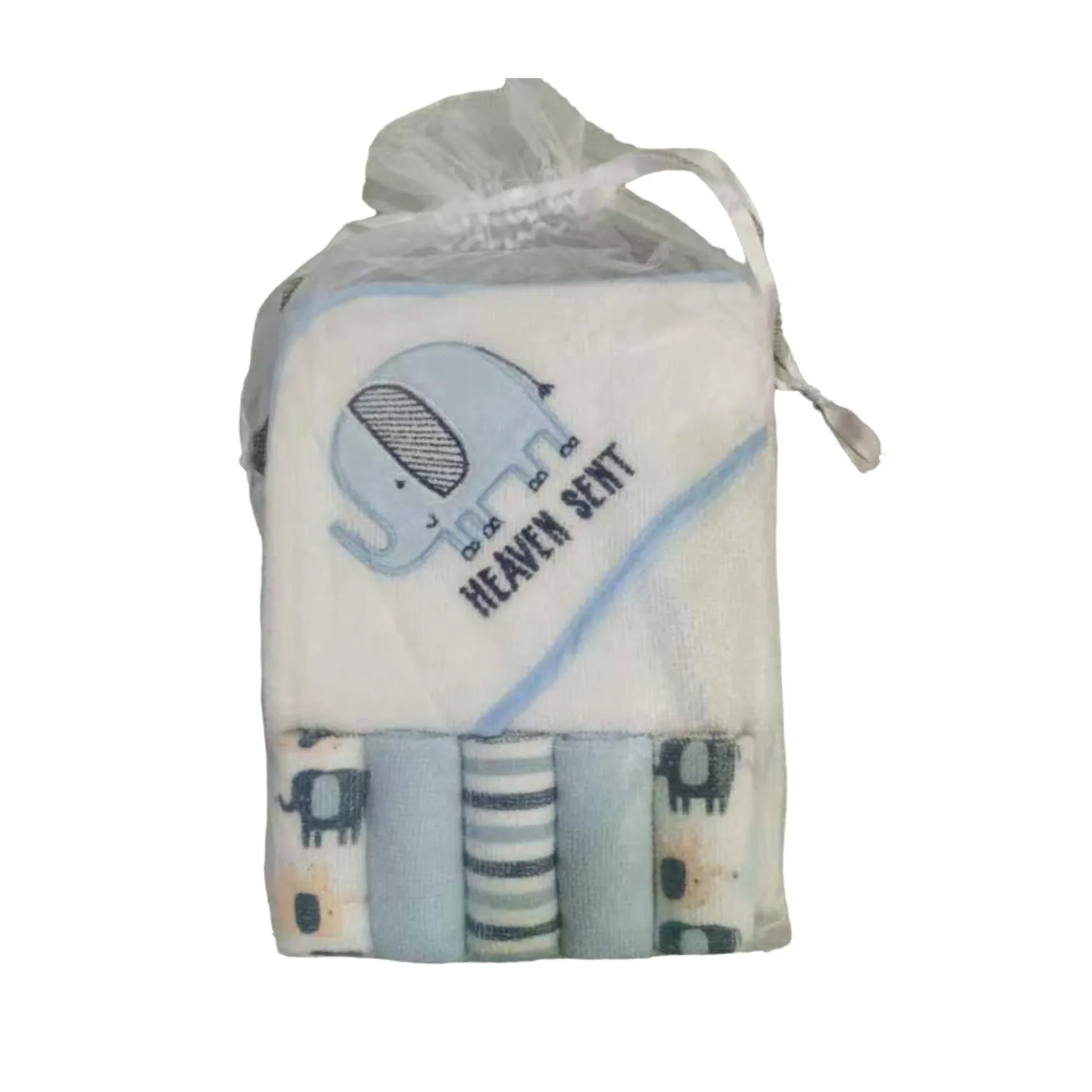 Terrycloth Hooded Wrap and Wash Set