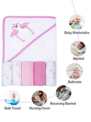Terrycloth Hooded Wrap and Wash Set