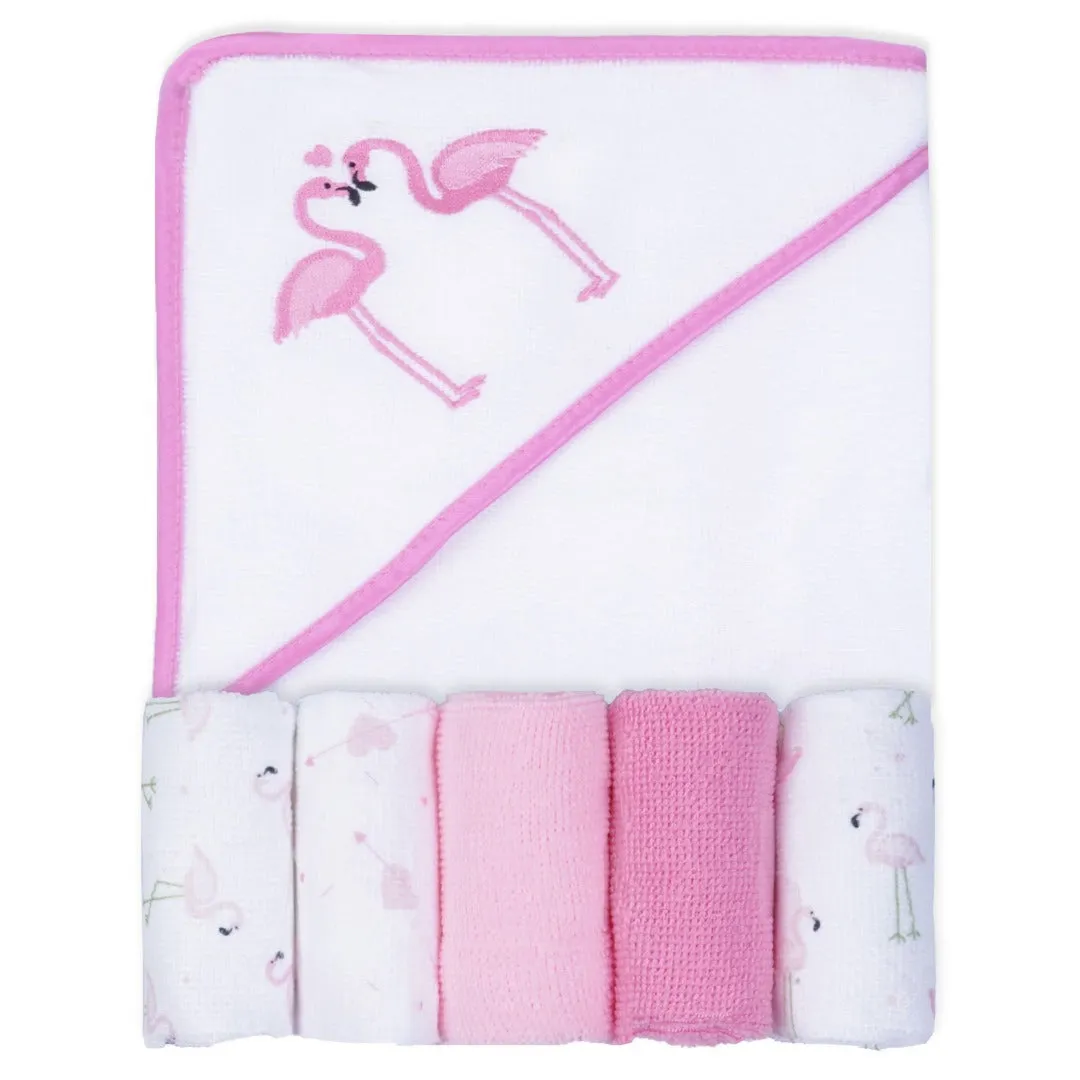 Terrycloth Hooded Wrap and Wash Set