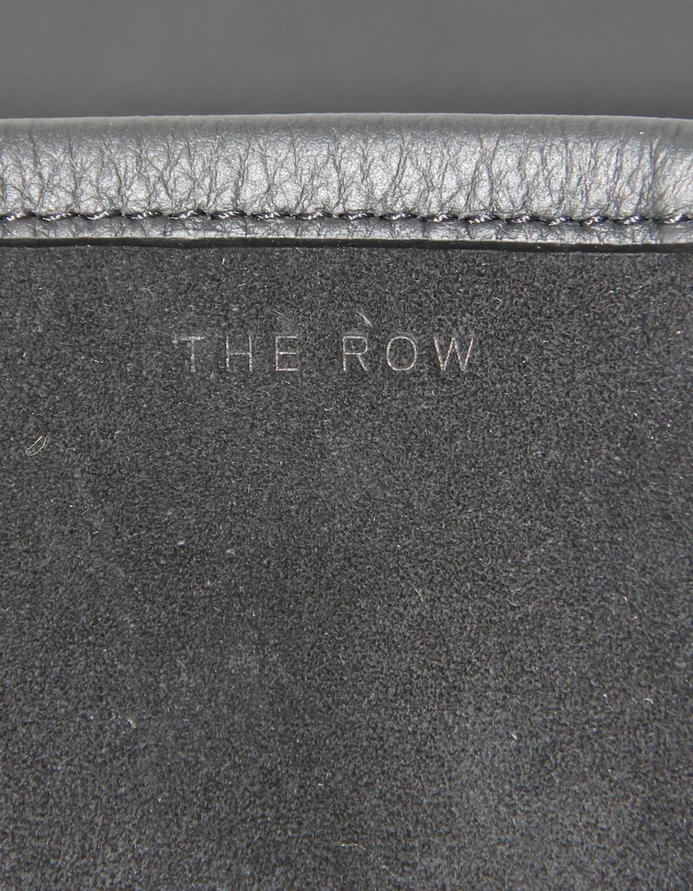 The Row Black Leather Park Tote Three Bag