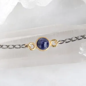 The Simple Blue Sapphire Gemstone Bracelet | Sterling Silver