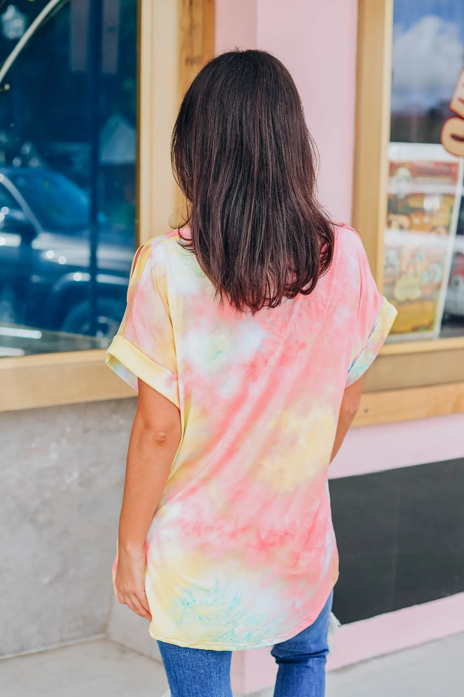 Tie Dye Obsession Top - Coral