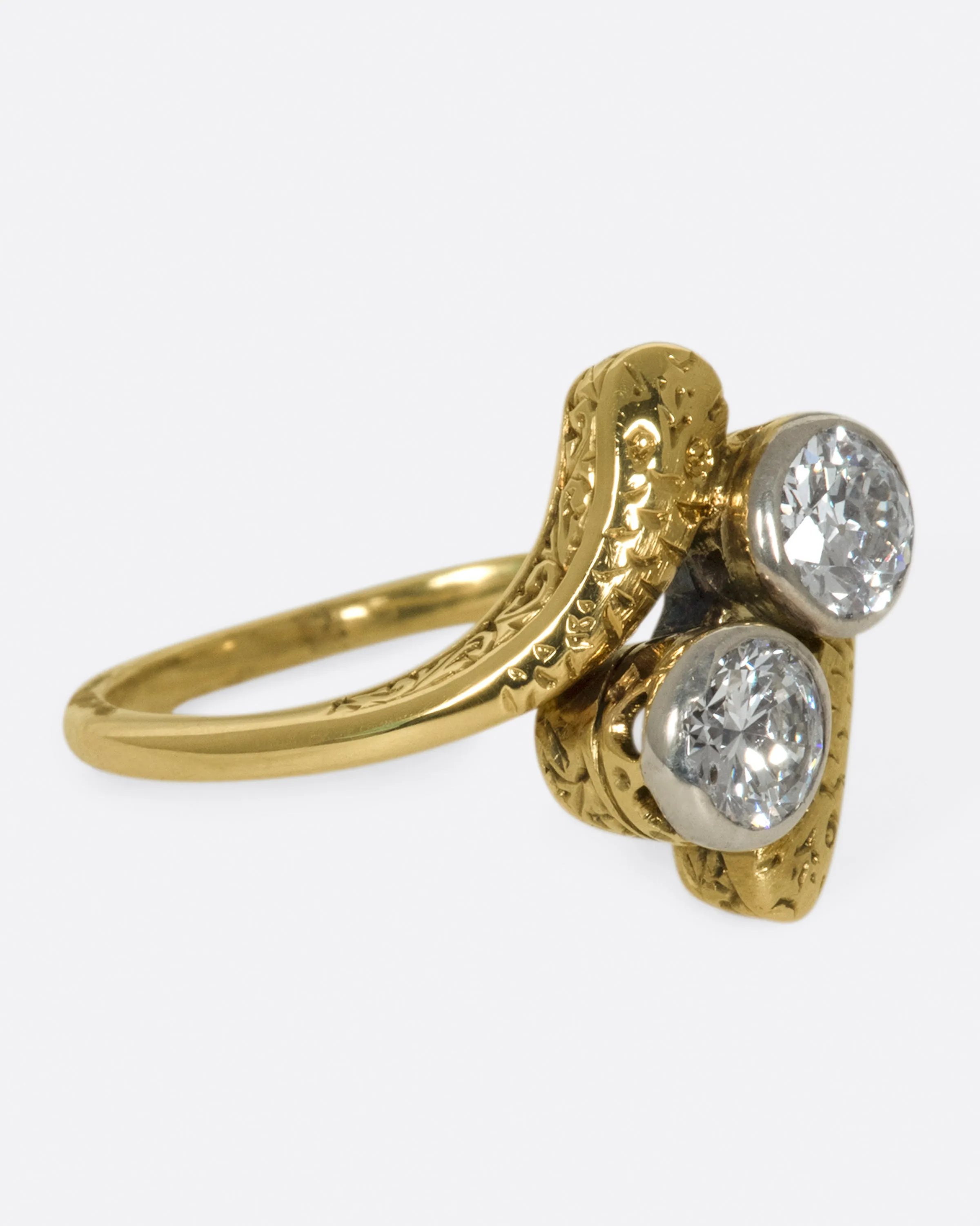 Toi et Moi Snake Ring