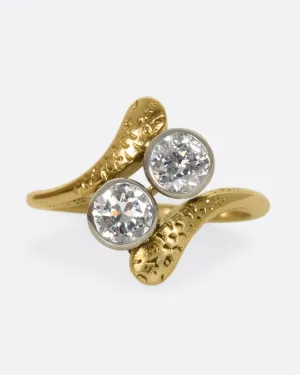 Toi et Moi Snake Ring