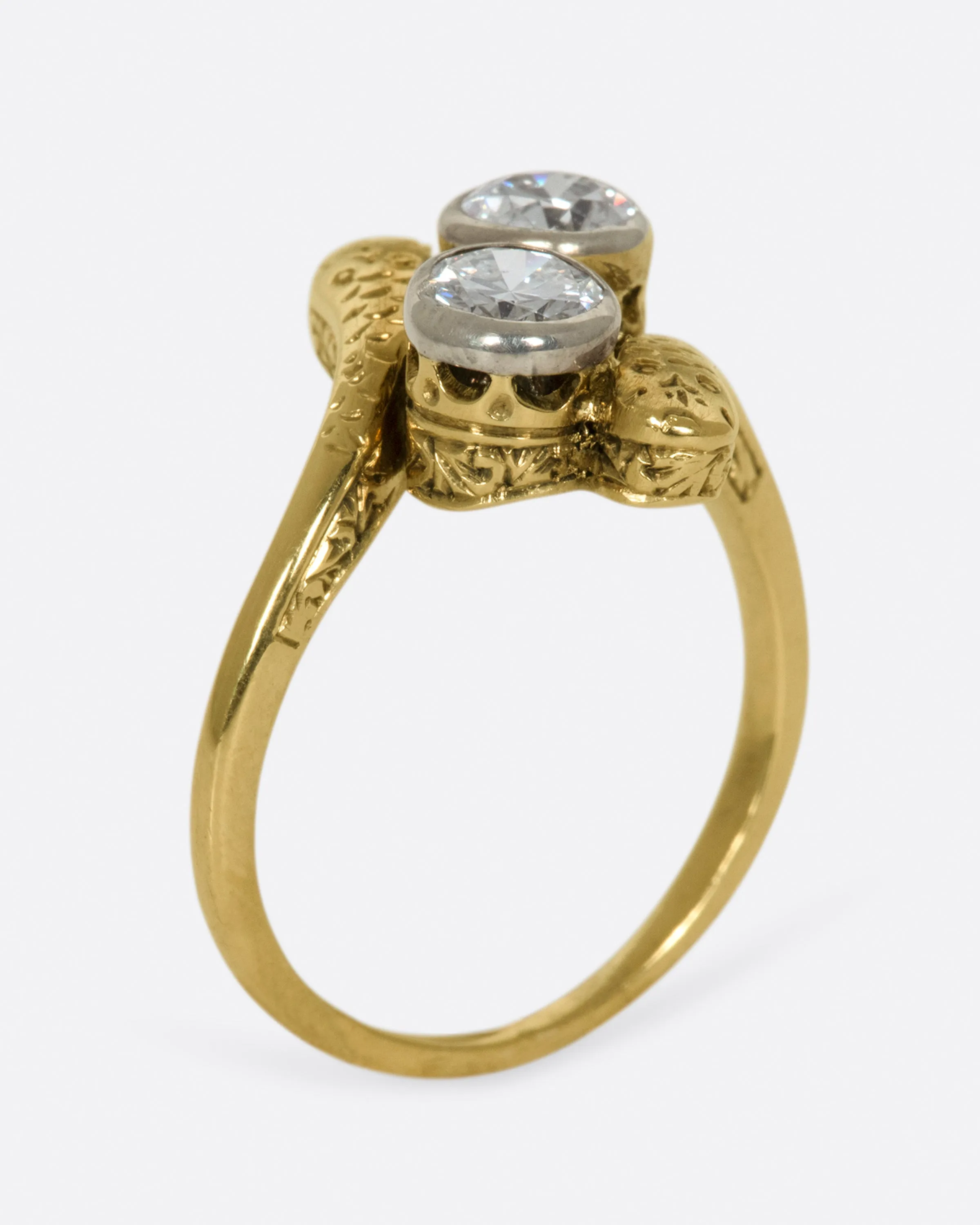 Toi et Moi Snake Ring