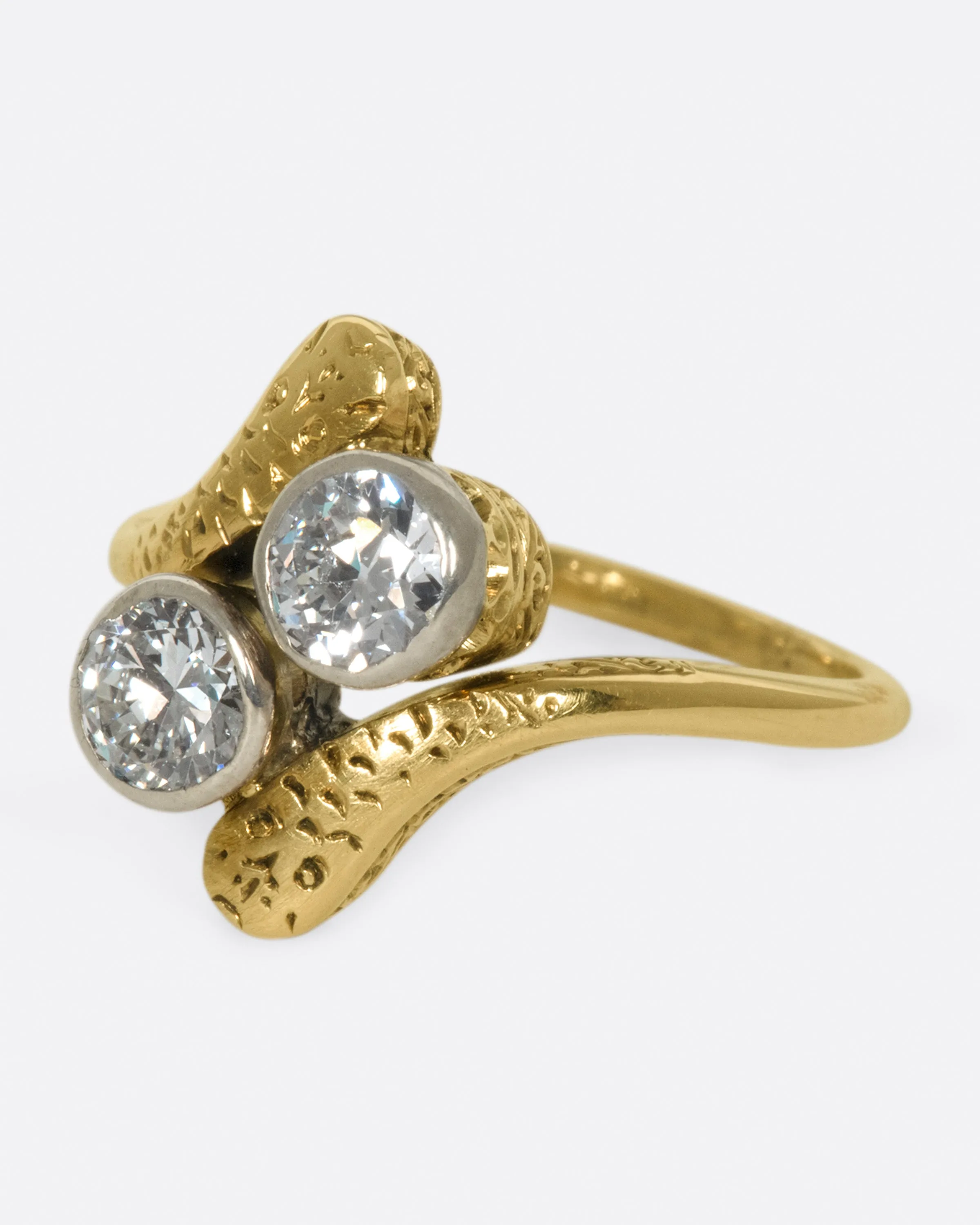 Toi et Moi Snake Ring