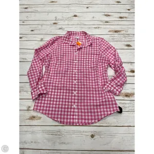 Top Long Sleeve By J. Crew In Checkered Pattern, Size: M