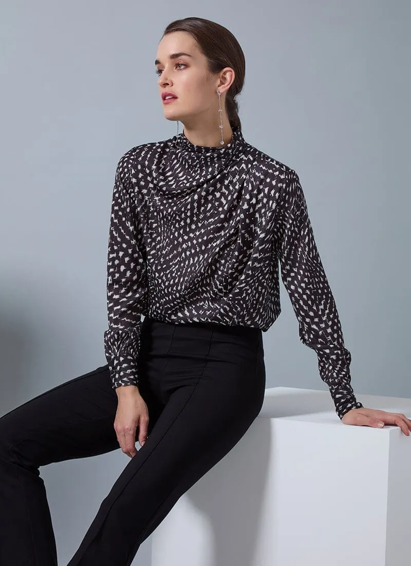 Topacio Embellished High Neck Blouse