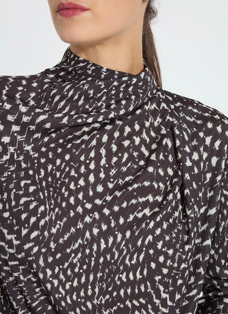 Topacio Embellished High Neck Blouse