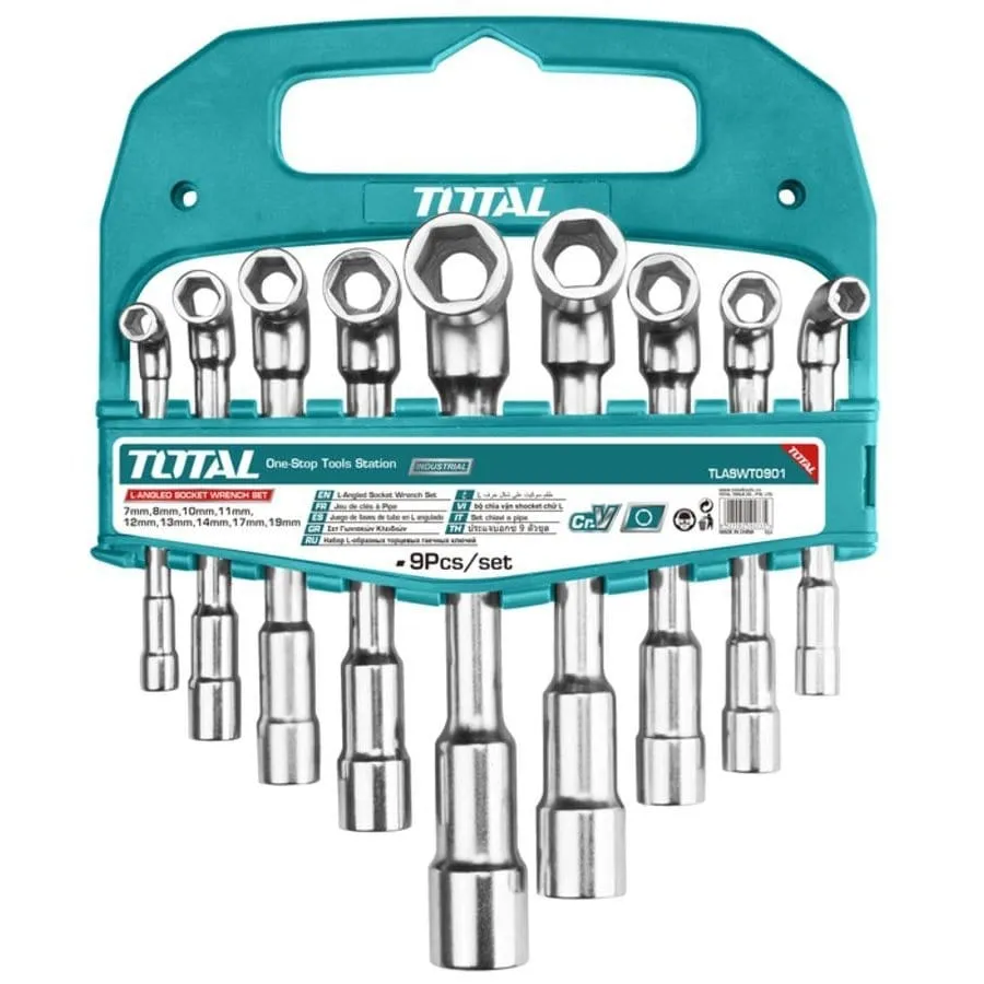 Total 9 Pieces L-Angled Socket Wrench Set - TLASWT0901