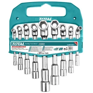 Total 9 Pieces L-Angled Socket Wrench Set - TLASWT0901
