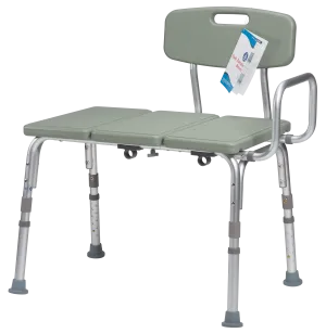 Transfer Bench Bariatric Adjustable w/Backrest Tool Free 500lb by Dynarex