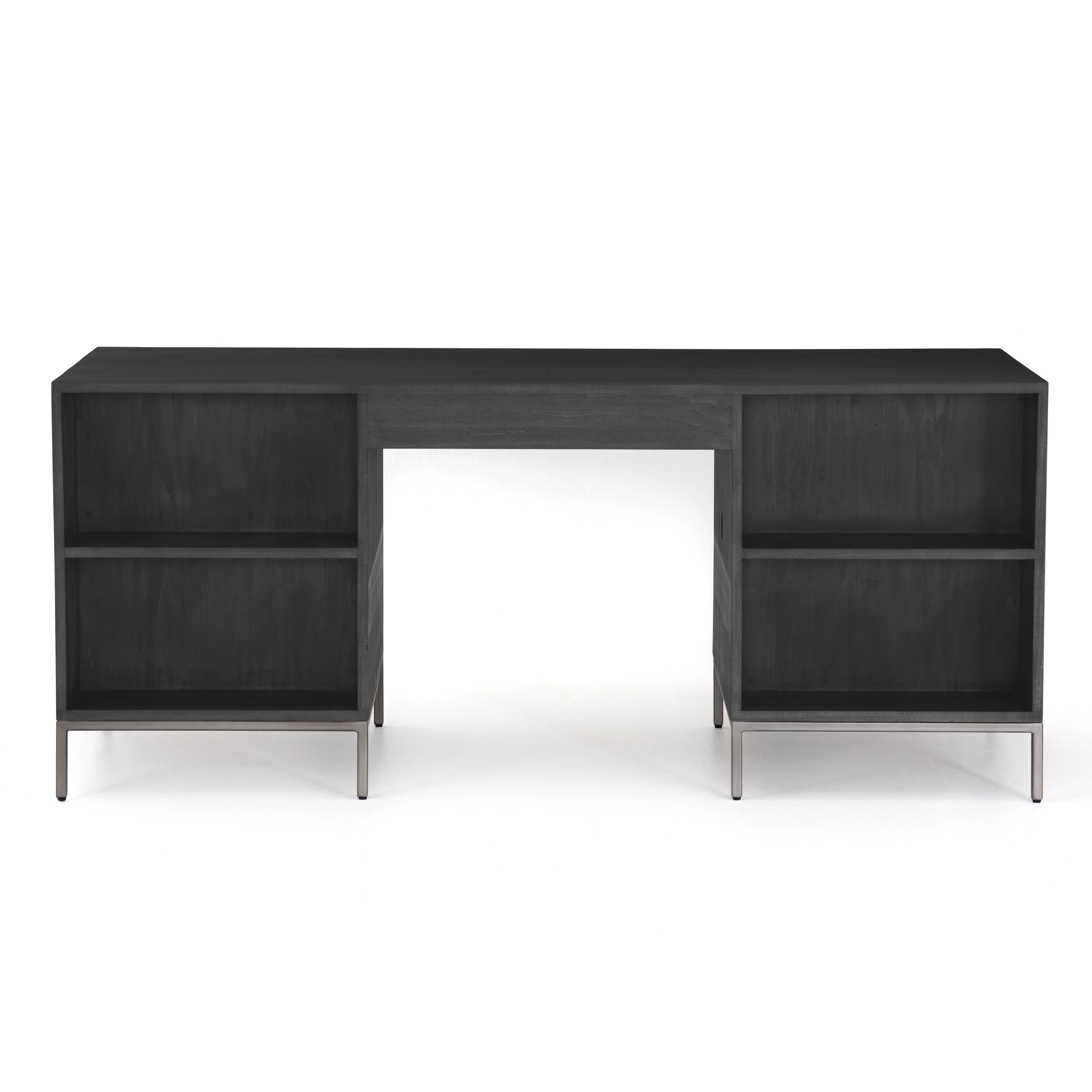 Trey Executive Desk, Black Wash Poplar