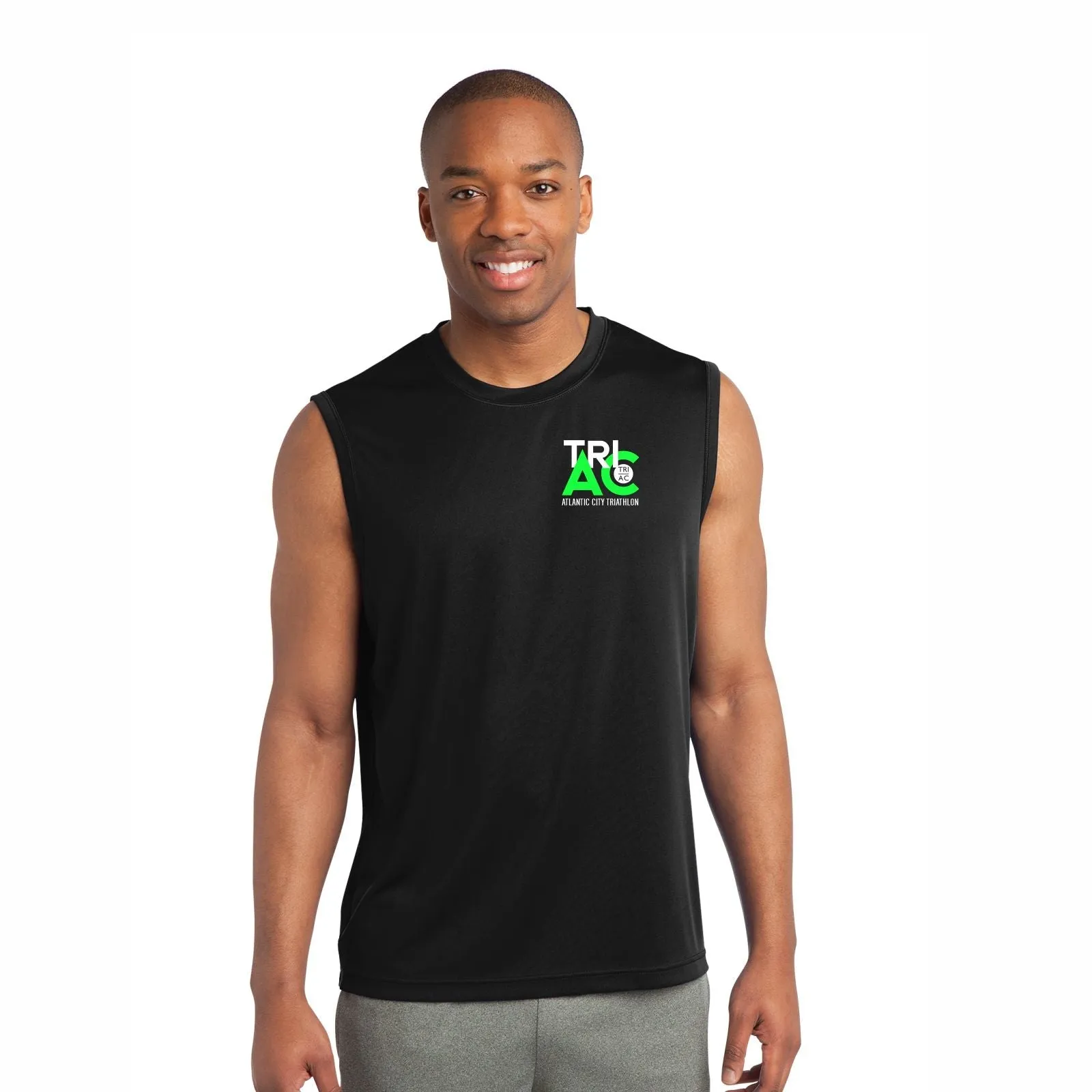 TRI AC Mens Tech Sleeveless Tank - Black - Course