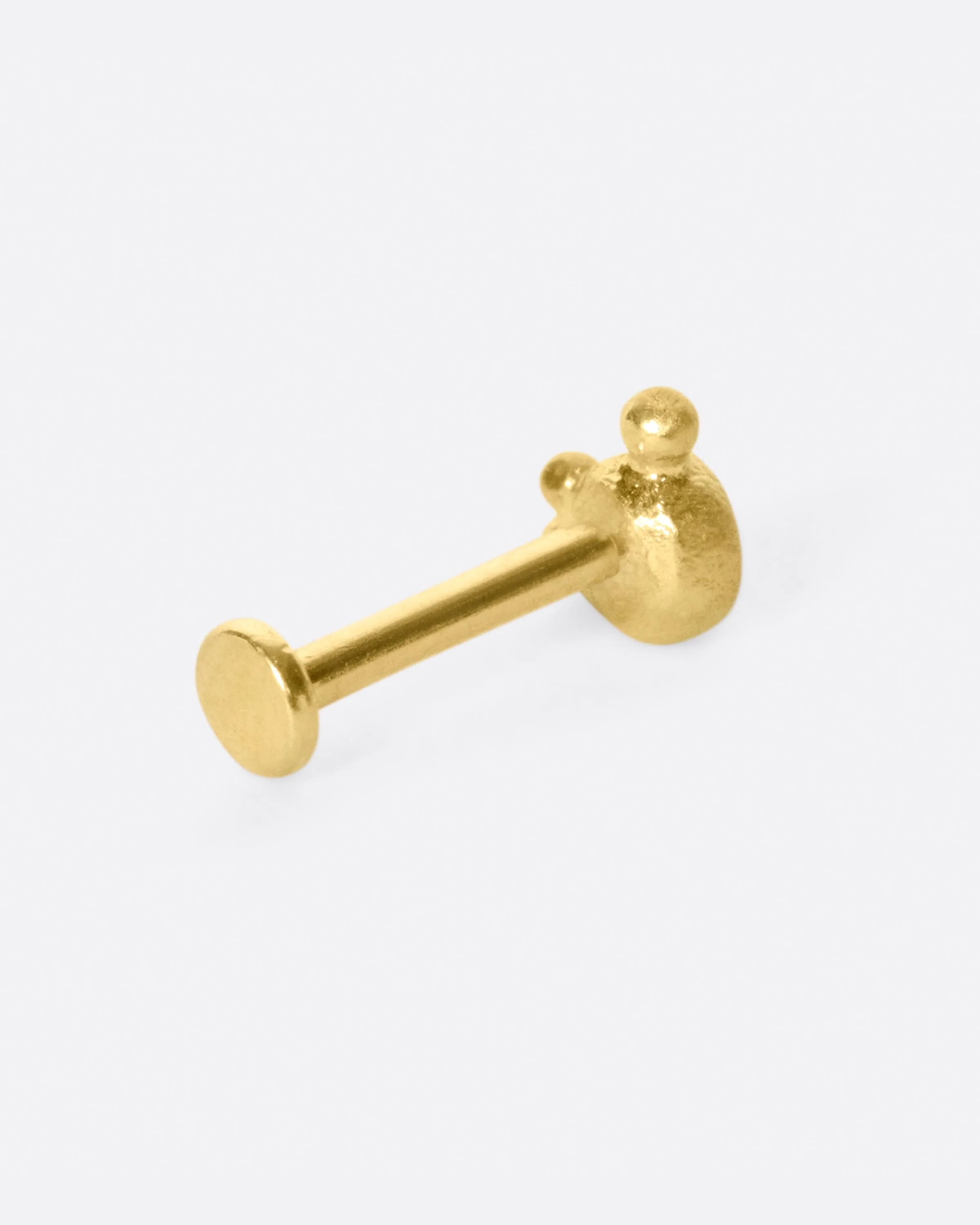 Triple Granule Cluster Threadless Earring