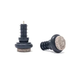 Tube Inserts with Felt Base for Angled Chair Legs with 10mm Inside Diameter (23mm Felt) | Made in Germany | Keay Vital Parts