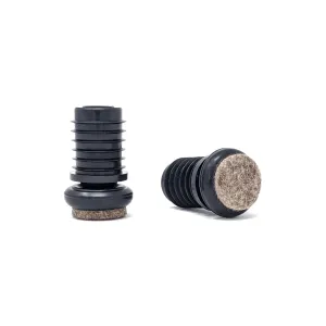 Tube Inserts with Felt Base for Angled Chair Legs with 19mm Inside Diameter (27mm Felt) | Made in Germany | Keay Vital Parts