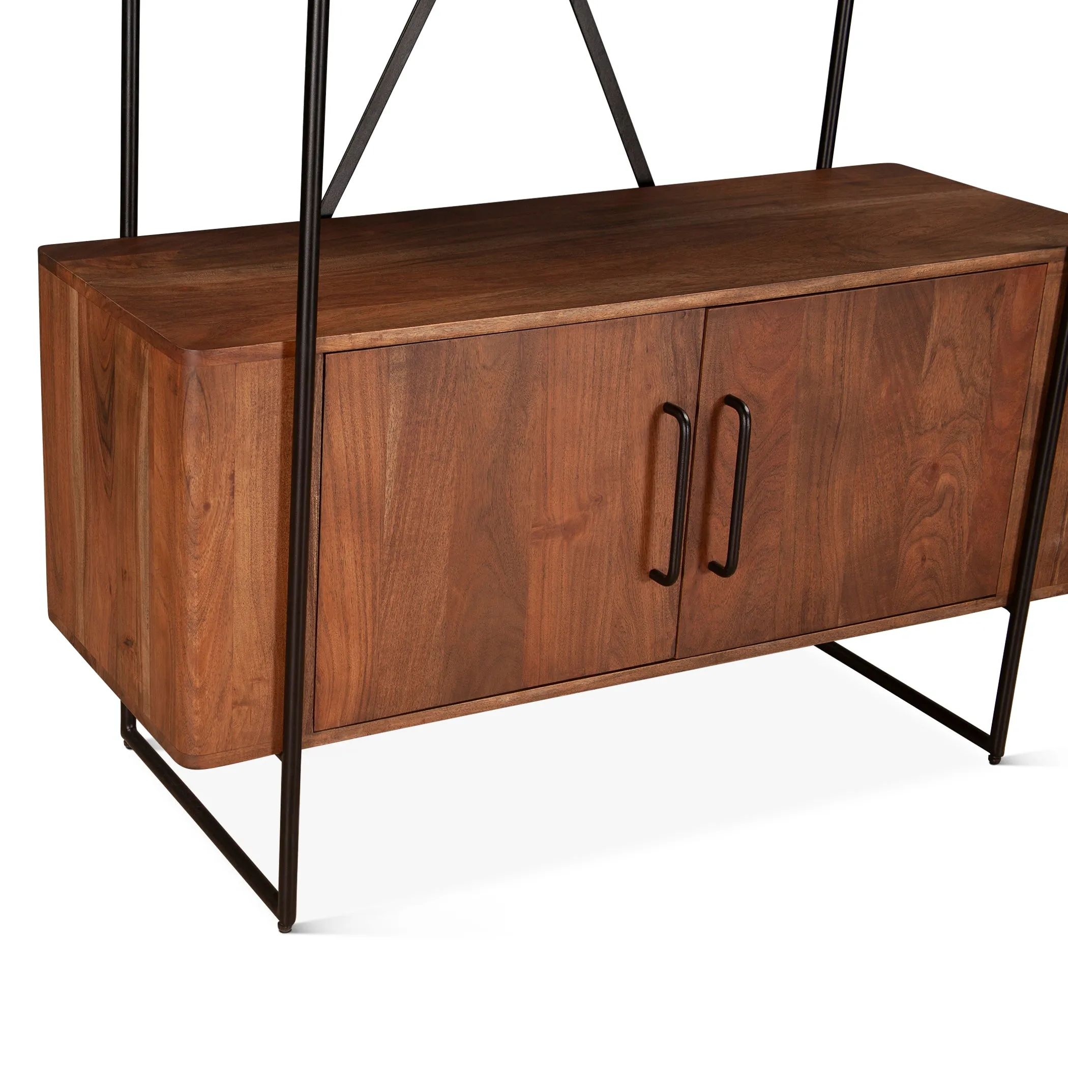 Verbania 46" Acacia Wood Bookshelf