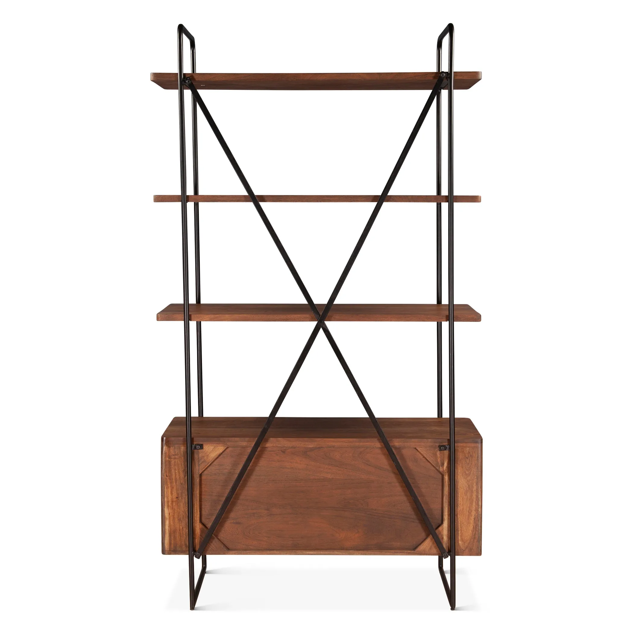 Verbania 46" Acacia Wood Bookshelf