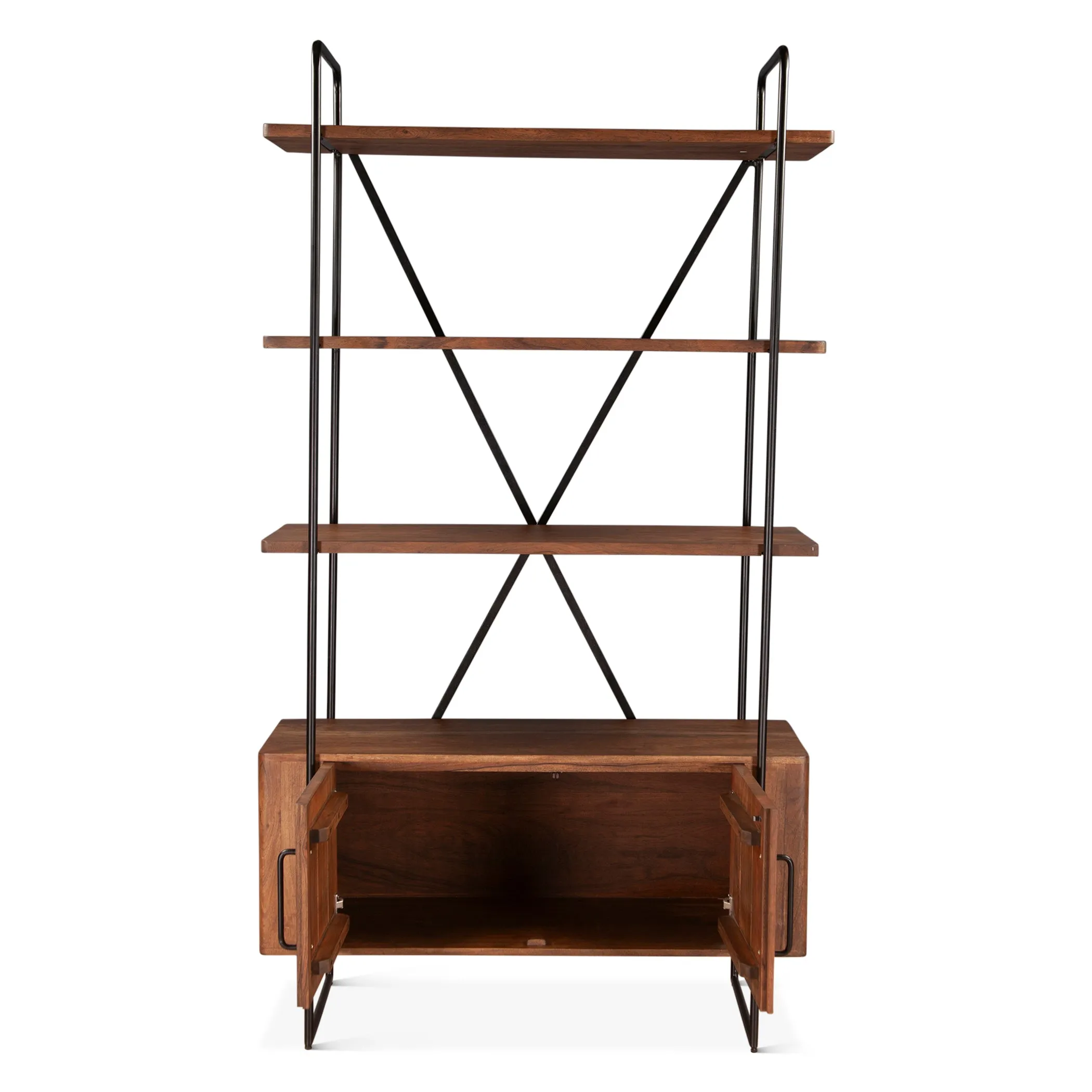 Verbania 46" Acacia Wood Bookshelf