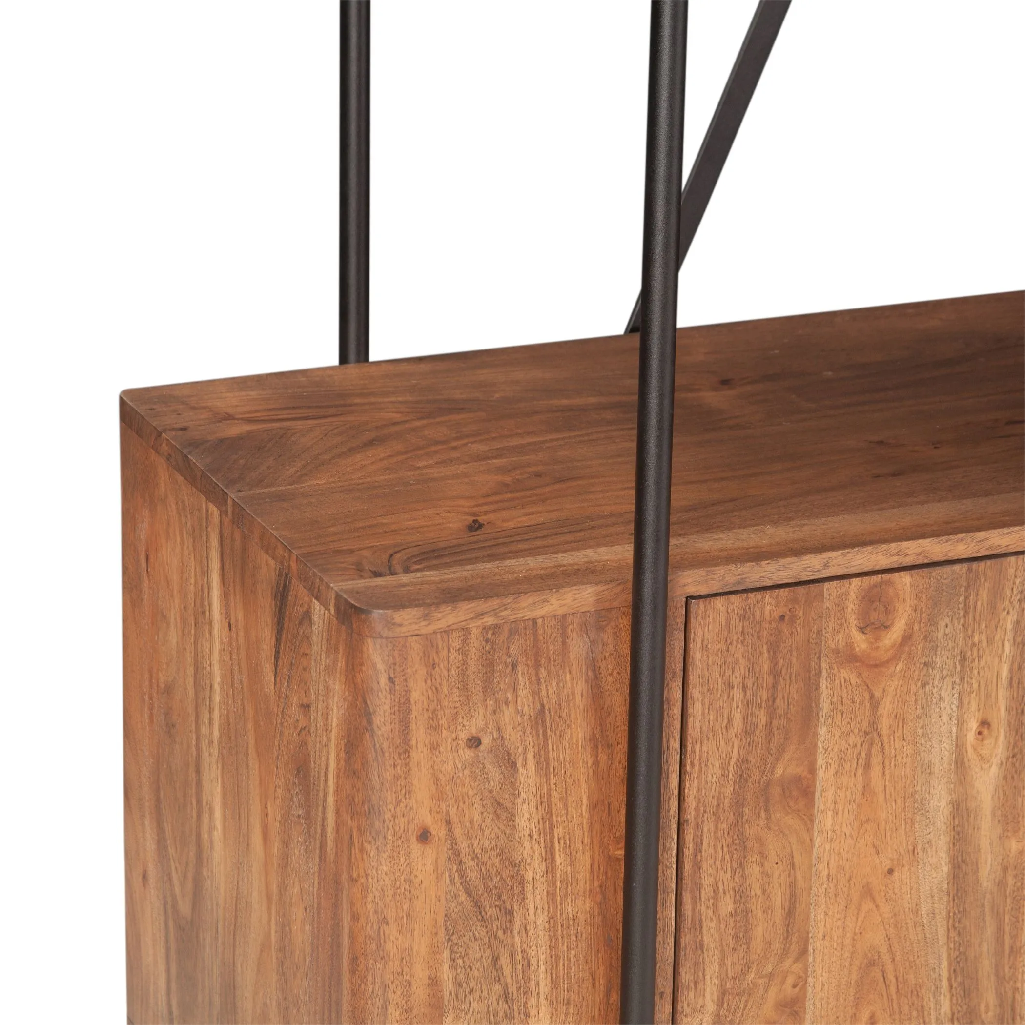 Verbania 75" Acacia Wood Bookshelf