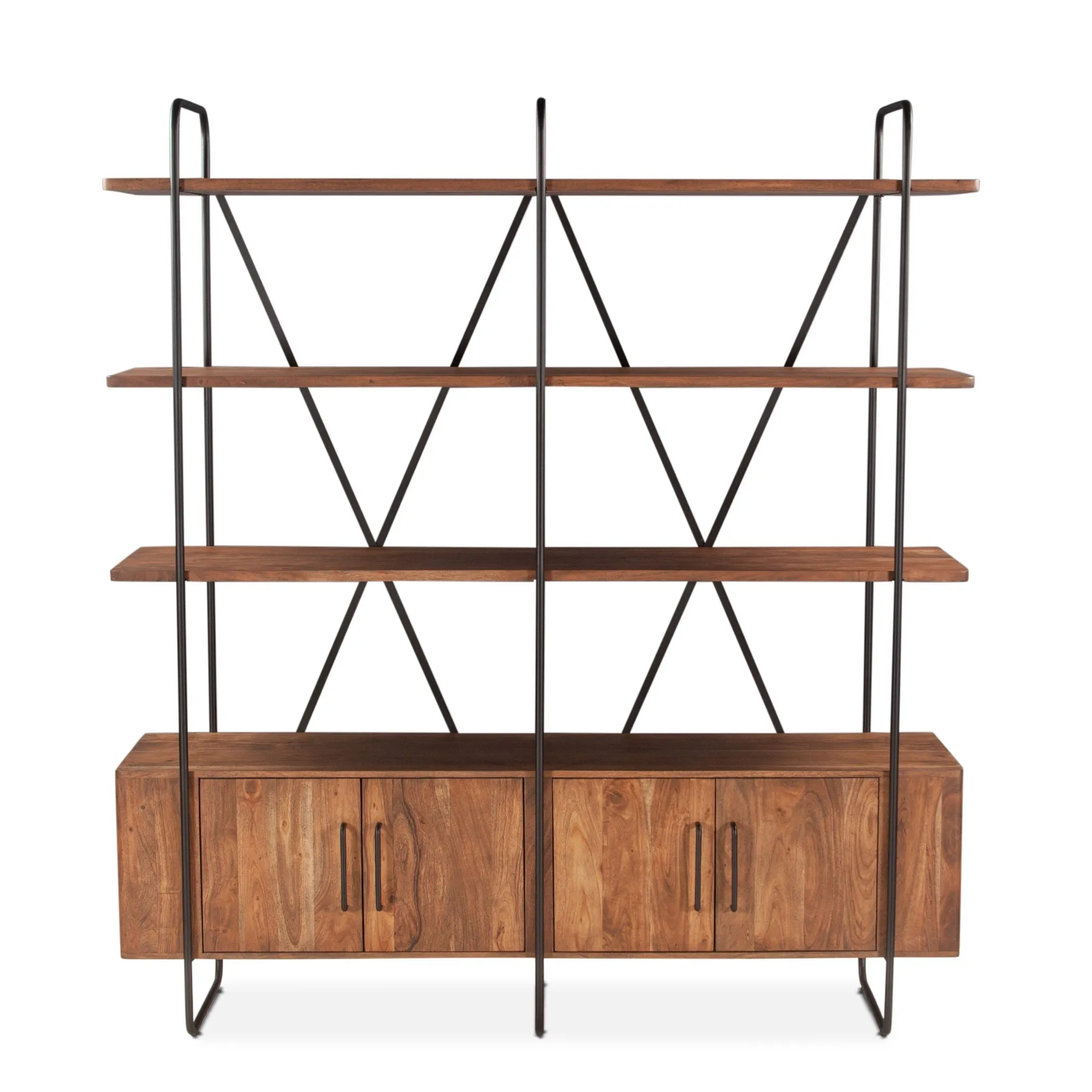 Verbania 75" Acacia Wood Bookshelf
