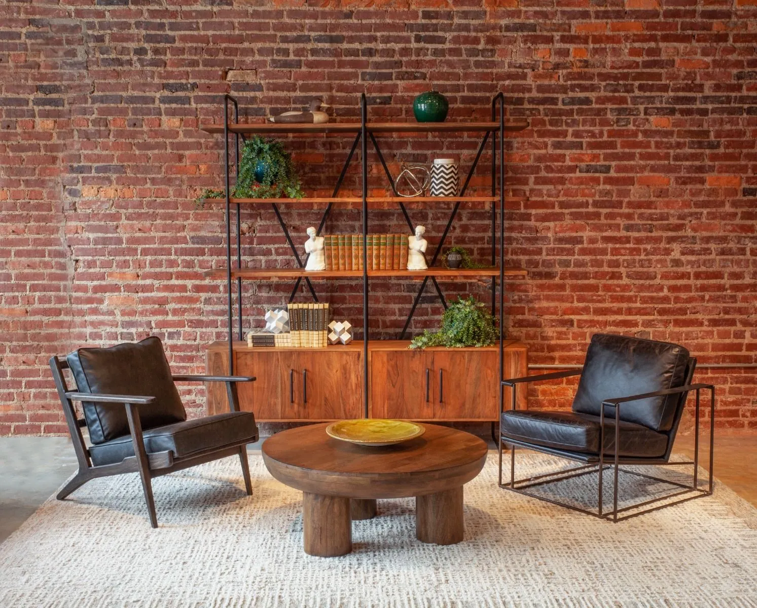 Verbania 75" Acacia Wood Bookshelf