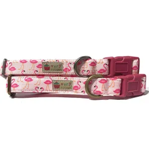 Very Vintage Organic Cotton Collar Pink Flamingo