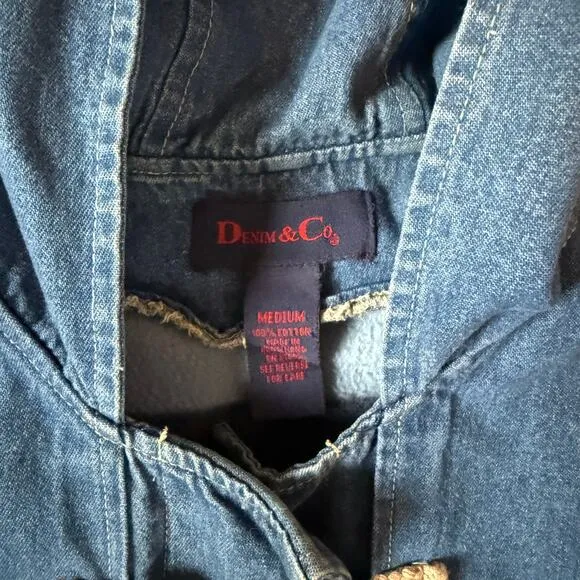 Vintage Denim &amp; Co Chore Jacket Fleece Lined Medium