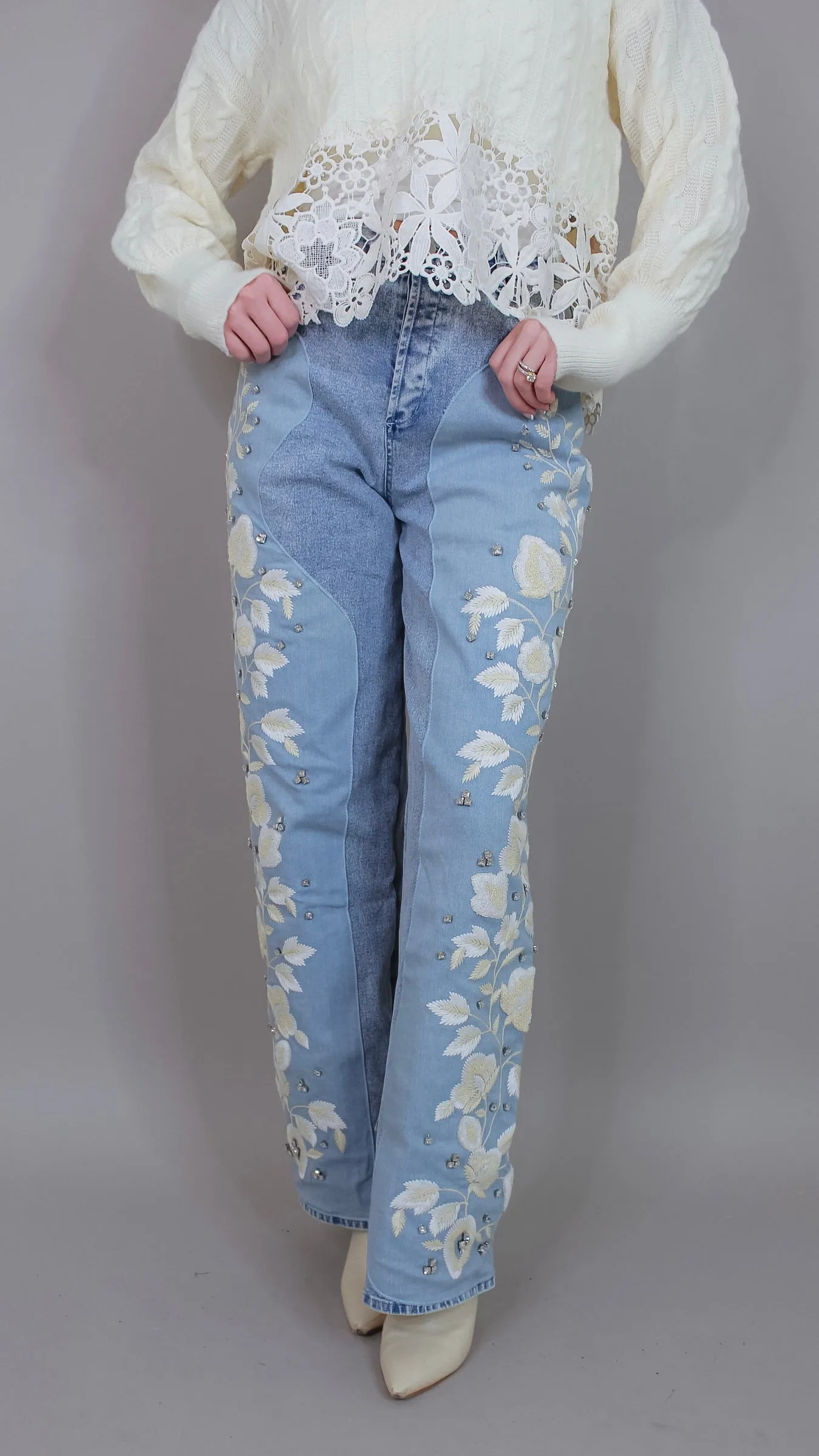 Vintage Find Embellished Jeans