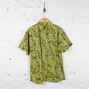 Vintage Patterned Party Shirt - Green - XL