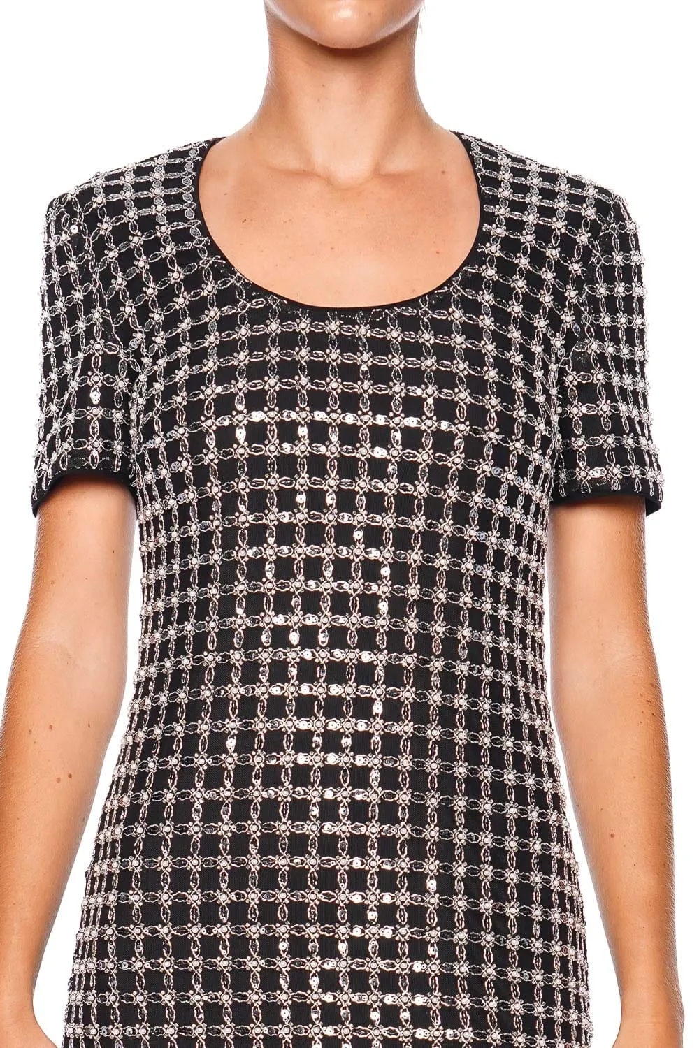 Vivalie Black Embellished Mini Dress