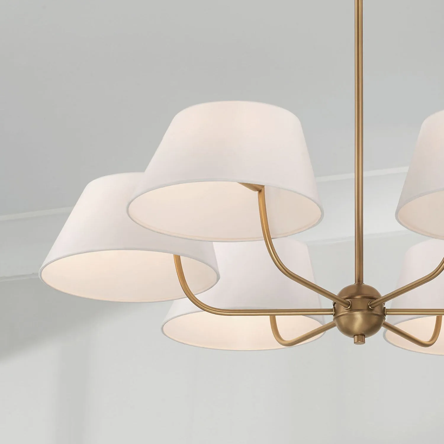 WELSLEY 6-LIGHT CHANDELIER, AGED BRASS
