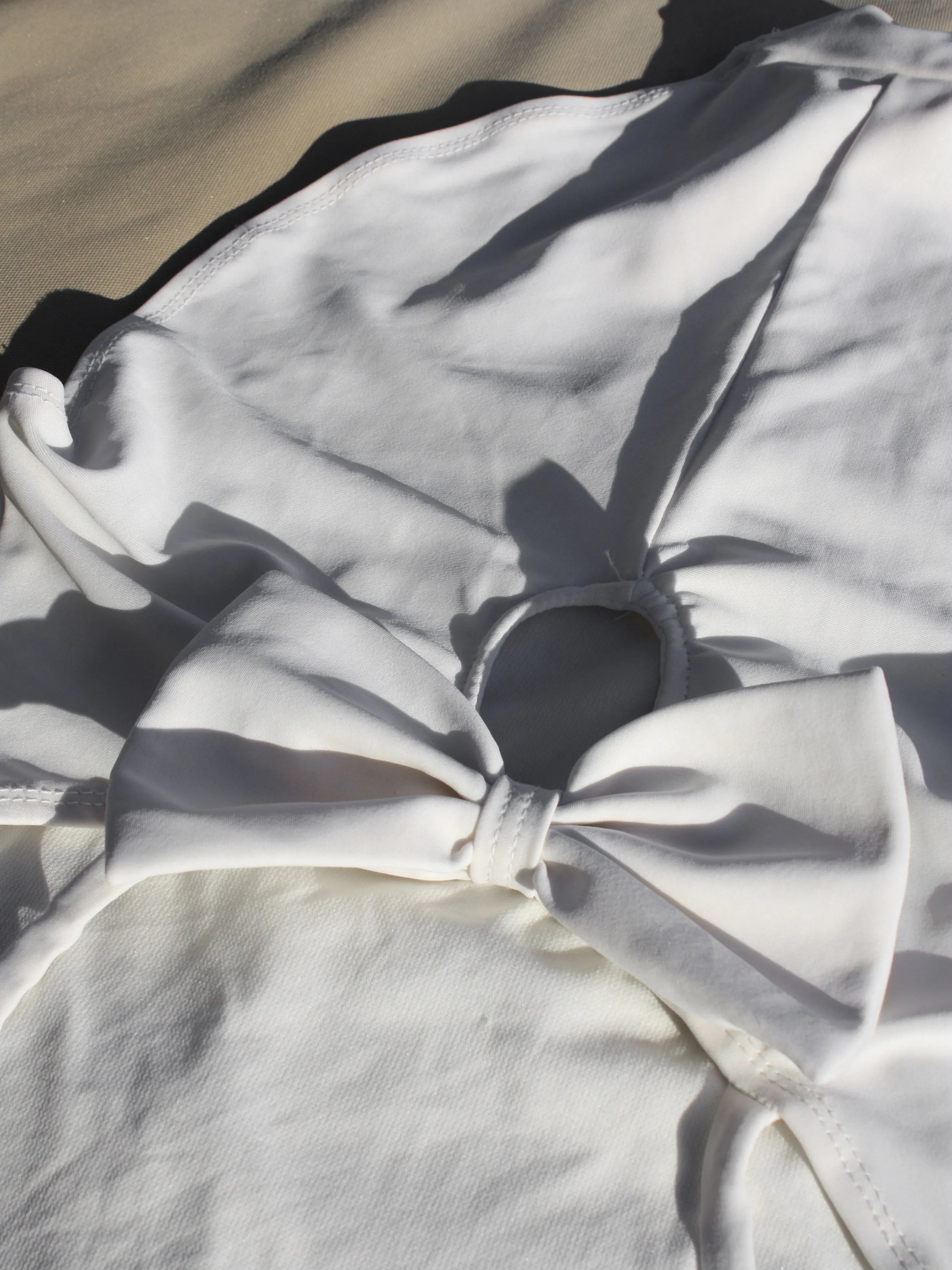 White Bowtie Swimsuit