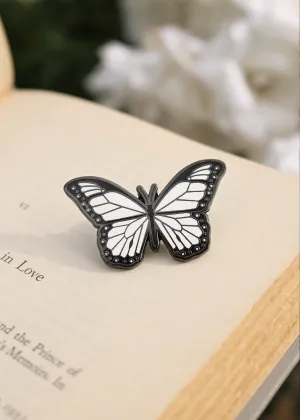 White Monarch Pin