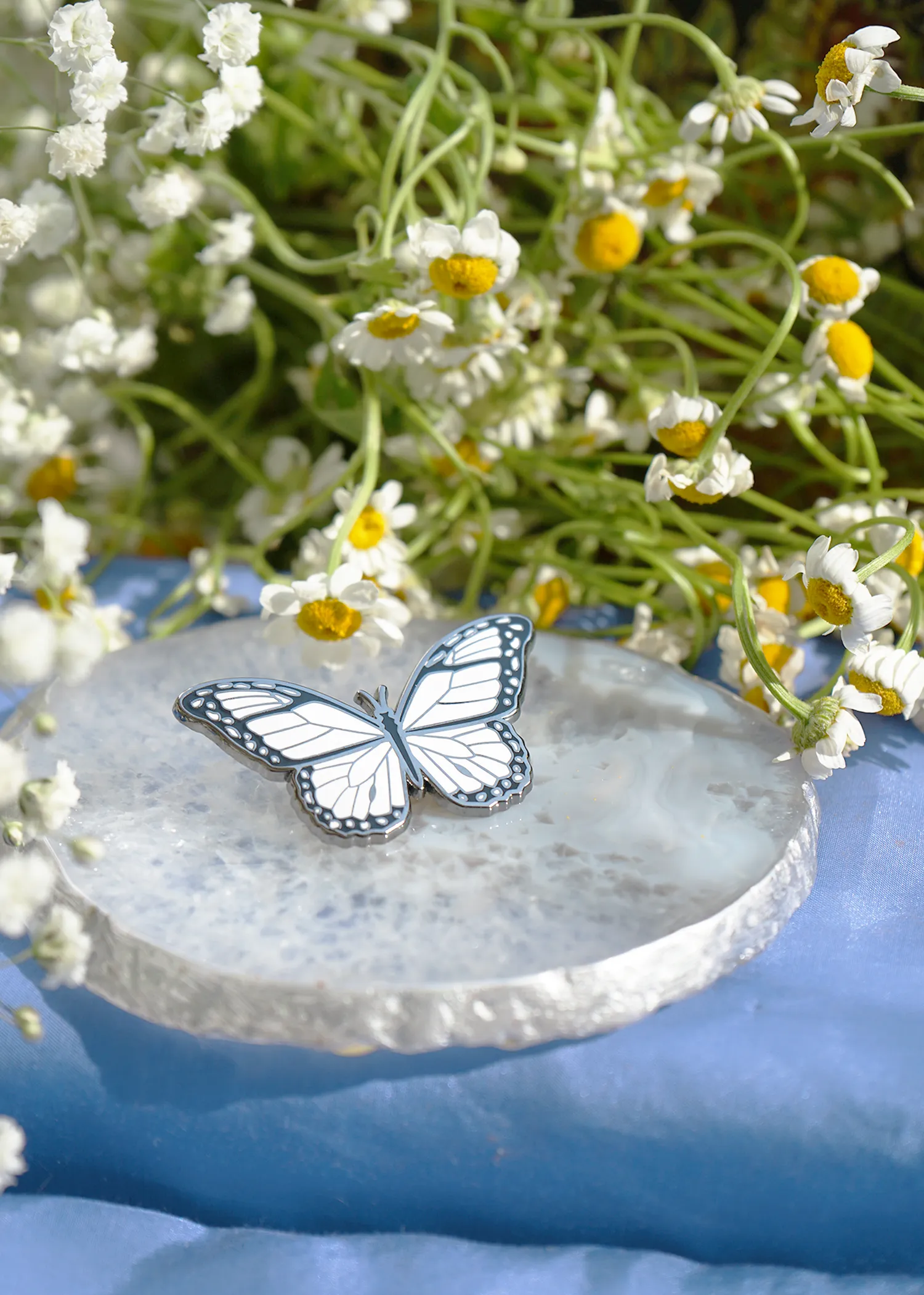 White Monarch Pin