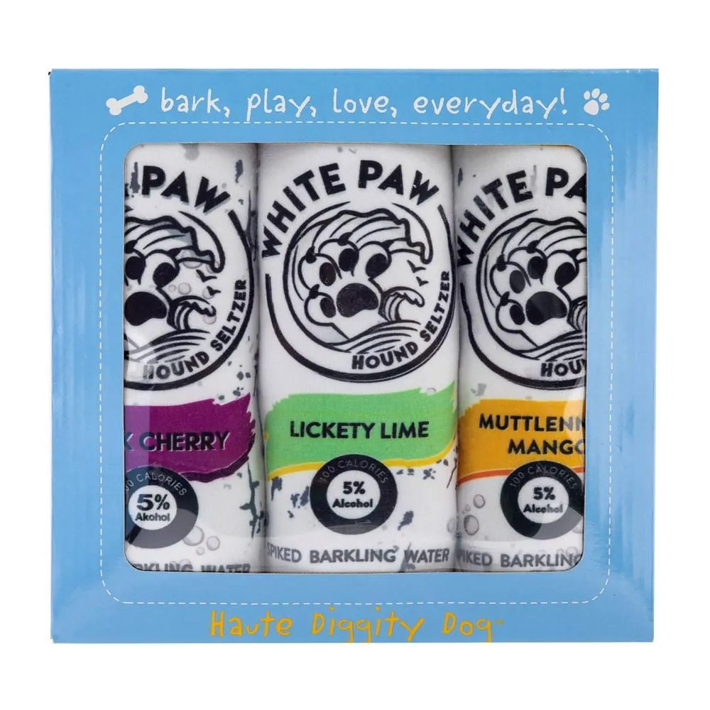 White Paw Plush Drink Toys