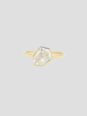 White Topaz Shield Jollie Ring